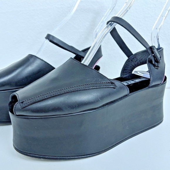 Ter Et Bantine Shoes - Ter et Bantine Black Velvet Platform Sandal EUR 38